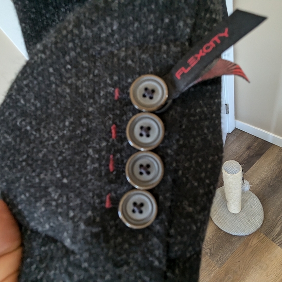 Bugatti Wool Jacket like new 38 R 38R charcoal grey tweed - Picture 14 of 16